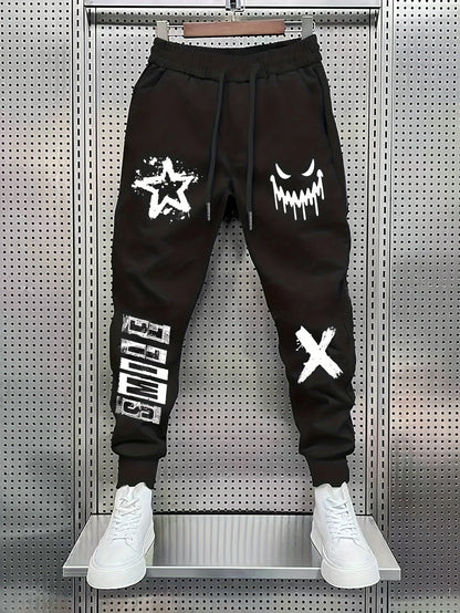 Men'S Trendy Printed Casual Fashion Pants Suitable For Outdoor Dates, Shopping, And Sports