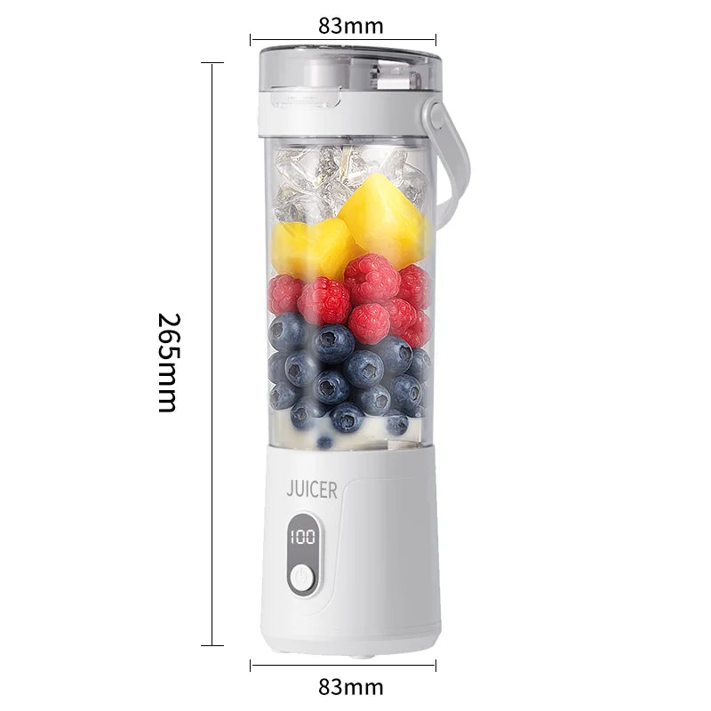 Portable Mini Blender Electric Fruit Juicer Smoothie Orange Fresh Juice Blender Multifunction Rechargeable Portable Juicer Mixer