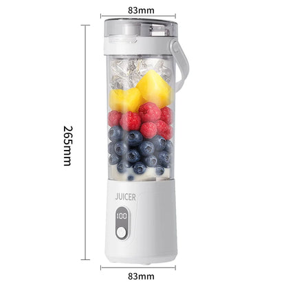 Portable Mini Blender Electric Fruit Juicer Smoothie Orange Fresh Juice Blender Multifunction Rechargeable Portable Juicer Mixer