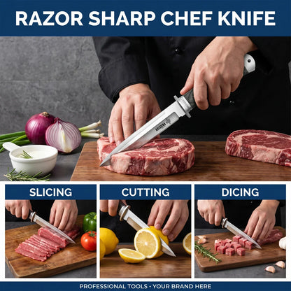 New Heavy-Duty Multi-Purpose Kitchen Knife 5Cr13 Stainless Paring Knife, Ergonomic Pakkawood Handle High-End Utility Knife Tool