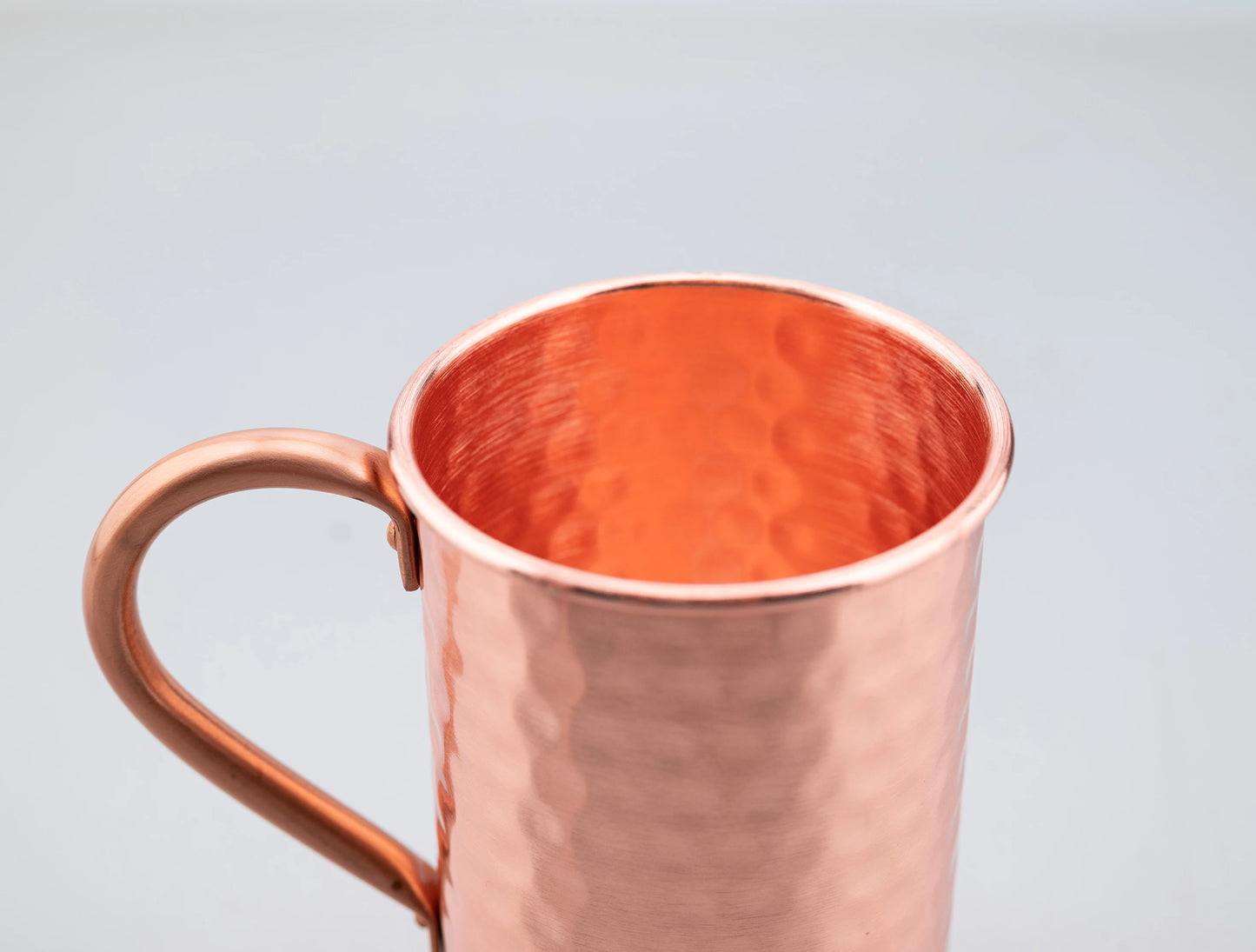 400ml Vintage Pure Copper Cup, Thickened Hammer Texture 100% Copper Breakfast Milk Coffee Mug, Handcrafted Tea Tumbler Drinkware