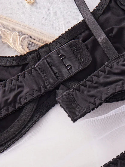 Bra and Panty Set Ladies Smooth Comfortable Thin Underwear Women Sexy Nightwear Inner Solid Sleep Underwear Bra Set Lingerie
