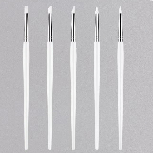 5PCS Silicone Clay Sculpting Tool For Brush Modeling Dotting Nail Art Pottery Clay Tool New DIY Carving Sculpting Tools 2025