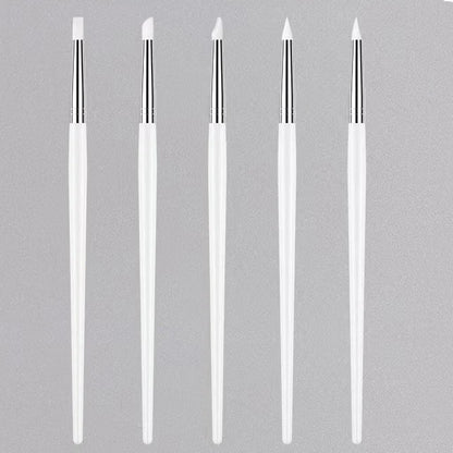 5PCS Silicone Clay Sculpting Tool For Brush Modeling Dotting Nail Art Pottery Clay Tool New DIY Carving Sculpting Tools 2025