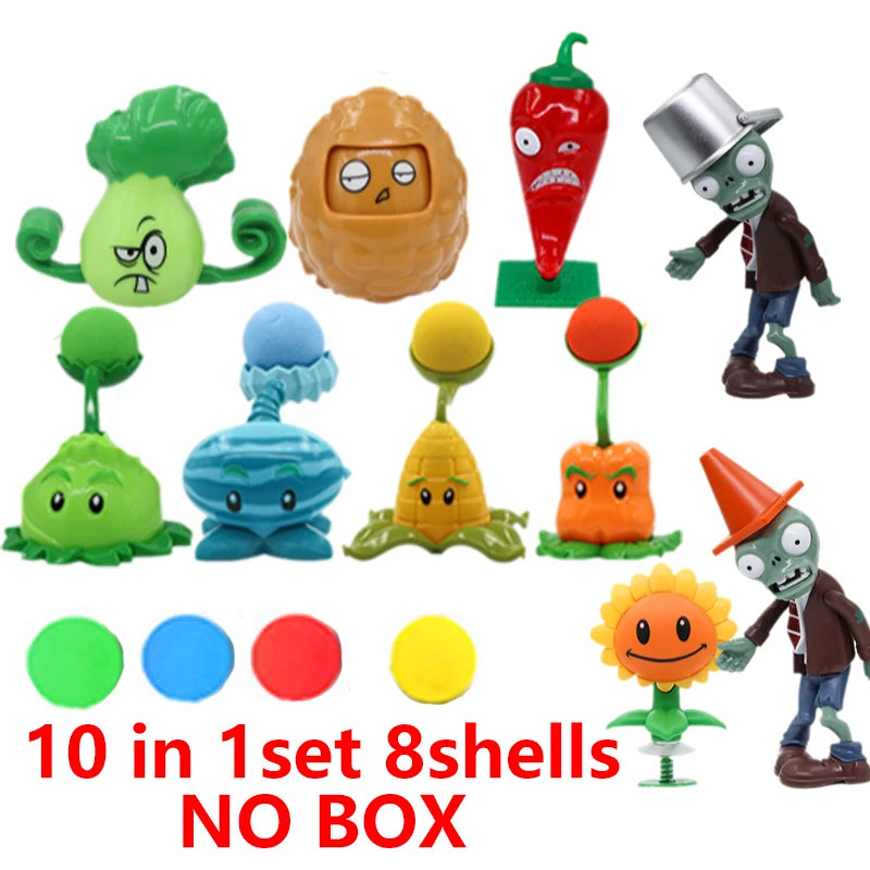 Plants VS Zombies 2 Playset Cactus Peashooter Coconut Cannon Genuine Game Scene Figure Ornaments Soft Silicone Birthday Gift boy
