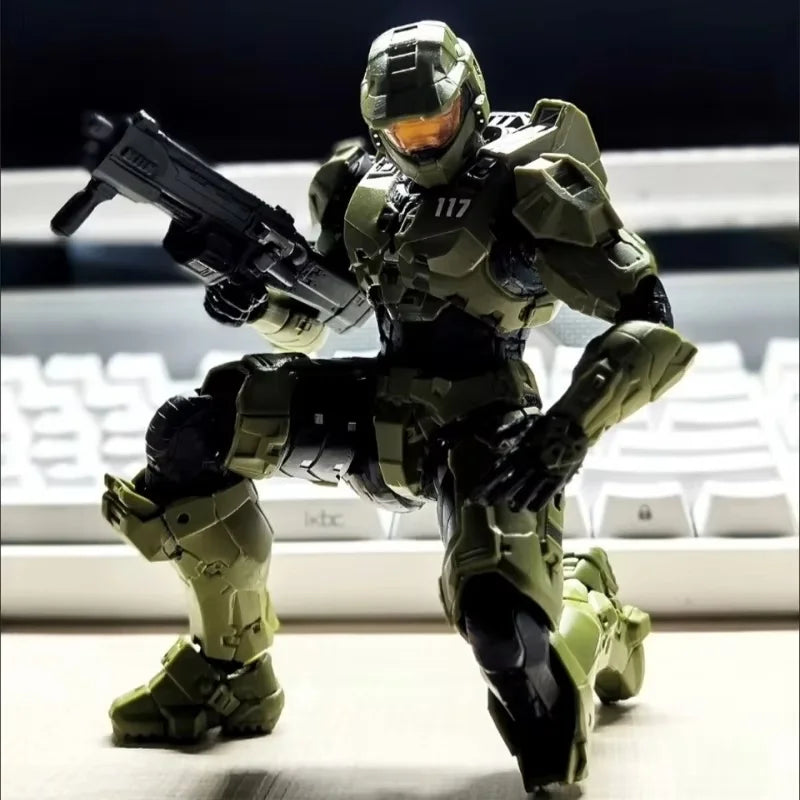 New IN STOCK 18cm Super Soldiers Sierra 117 John Reclaimer Mk Vi 1/12 Scale Action Figure Collect PVC Ornaments Game kids Gifts