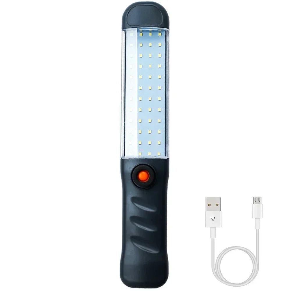 LED Handheld Flashlight Work Light USB Rechargeable Strong Light Lantern Torch Work Lamp with Magnet Hook Workshop Repair Lights