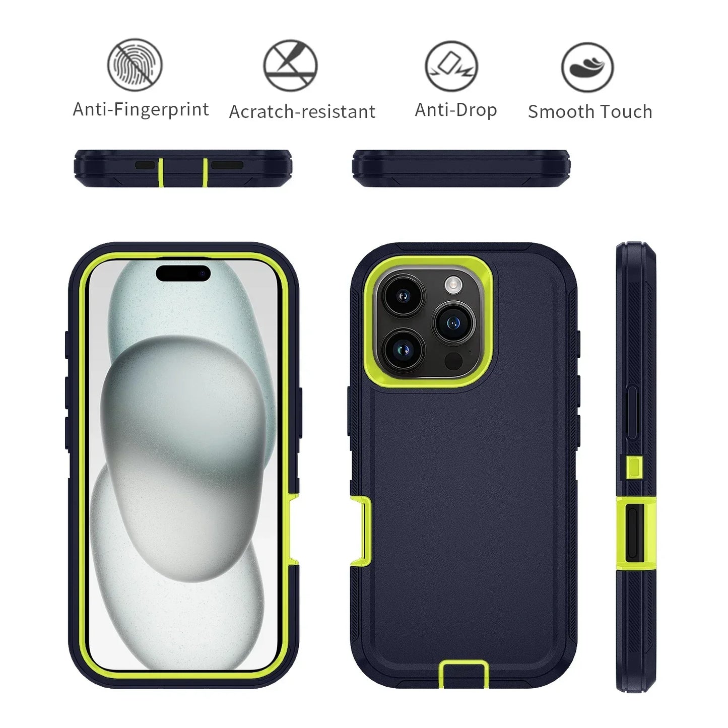 Otter Armor Box Shockproof Defender Phone Case for Iphone 16 11 12 13 14 15 Pro Max XSMAX 7 8 SE2 16E Hard Back Cover with Clip