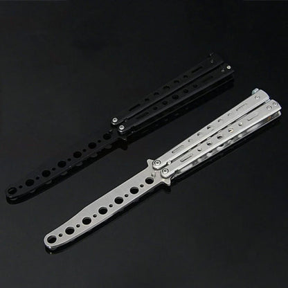 Game props butterfly knife CSGO practice swing knife butterfly comb folding knife stainless steel practice end edge