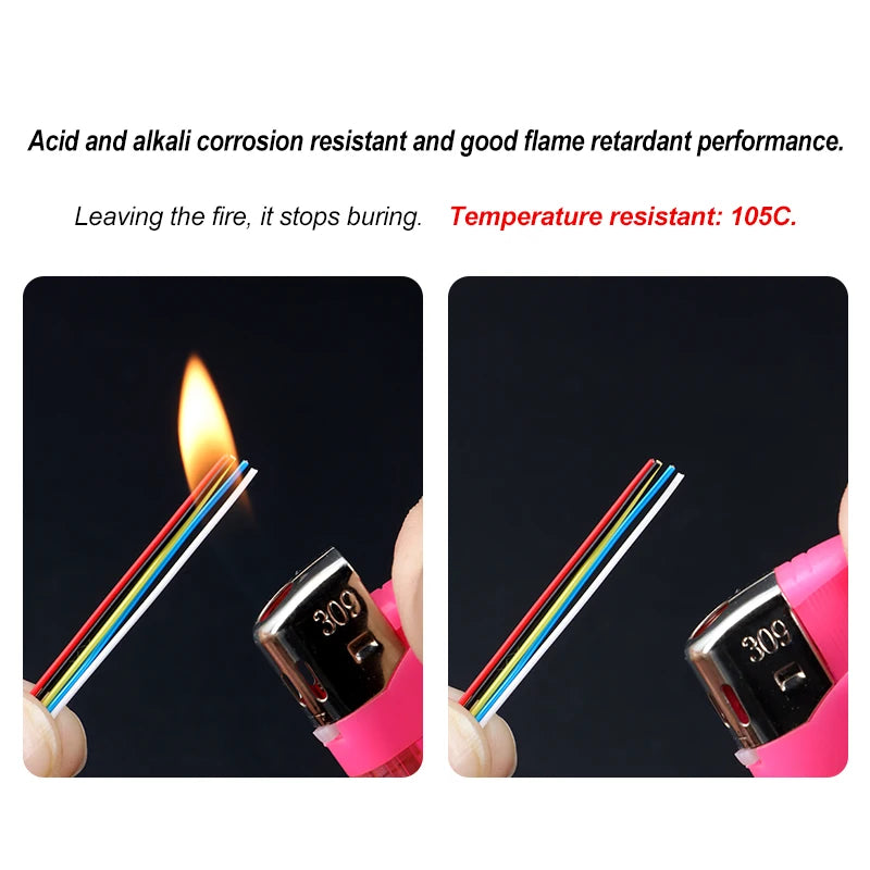 5/10/20M UL1423 PTFE Micro Fine Wire 38/36/34/30/28/26/24AWG PVDF Insulated Electronic Single Core Silver Plated Copper Cable
