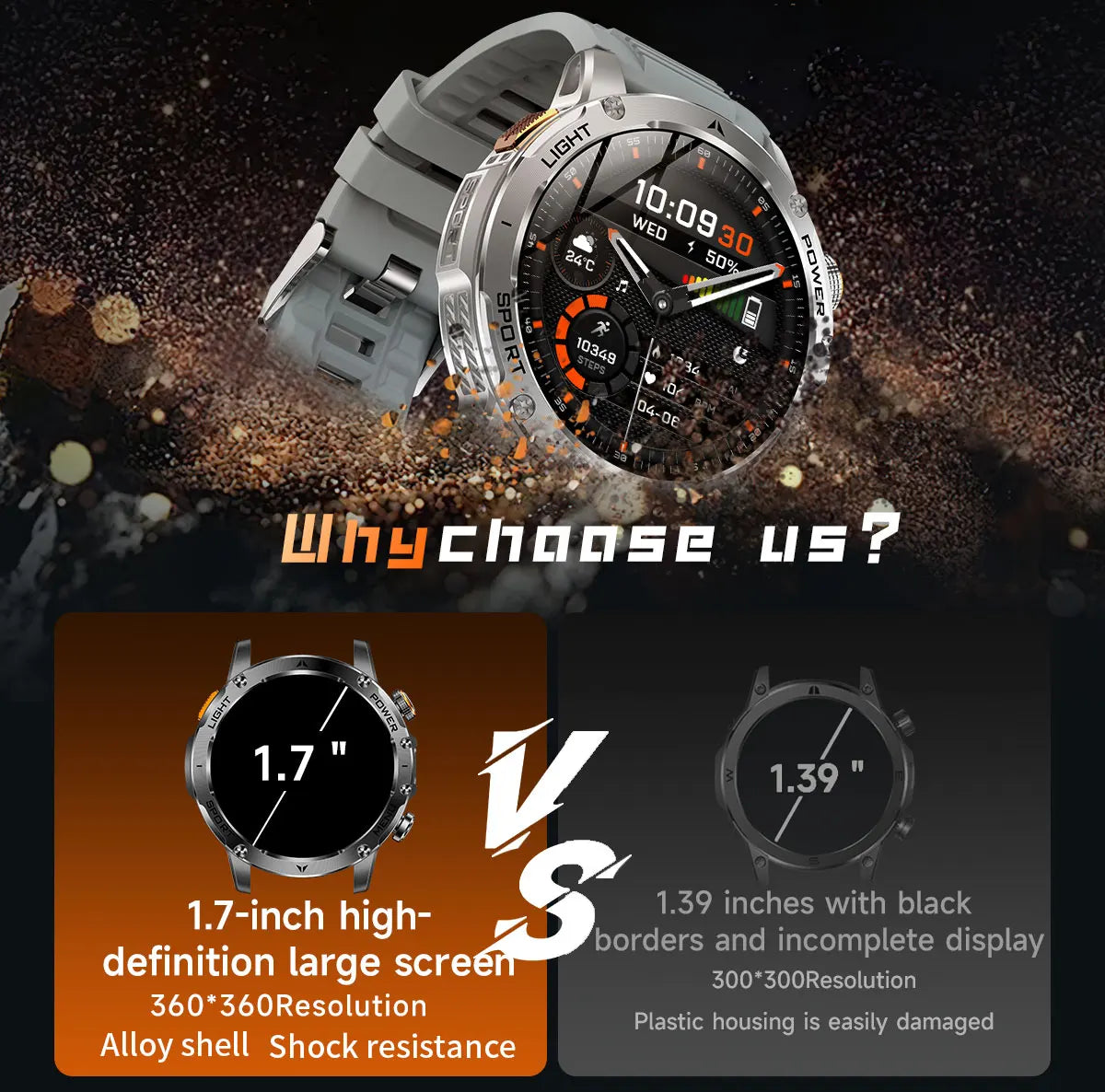 LIGE 2026 New Ultra Military Grade 1000mAh Battery Smart Watch For Men IP68 Waterproof Sports Fitness Bluetooth Call Smartwatch