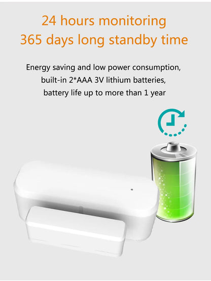 Tuya Smart Door Sensor Zigbee Door Window Open Closed Detector Smart Home Security Alarm System Smart Life APP Control