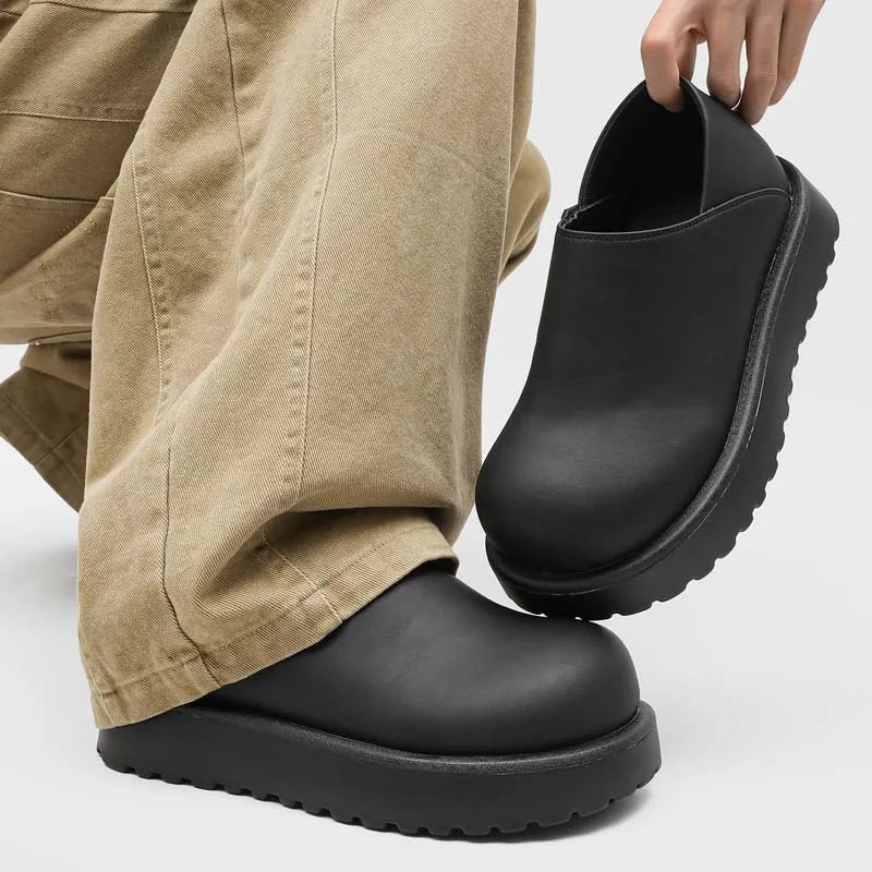 DIMANYU Men's Loafers Slip On Thick Platform Casual Shoes Men Non-slip Comfortable Moccasins Streetwear Footwear Men