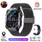 2026 New Military Smart Watch Men IP67 3ATM Outdoor Sports Fitness Tracker Blood Pressure Health Monitor BT Calls GPS Smartwatch