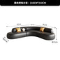 Italian Minimalist Office Sofa Modern High-end Living Room Corner L-shaped Reception Sofa Guest Area Office Furniture FYOS