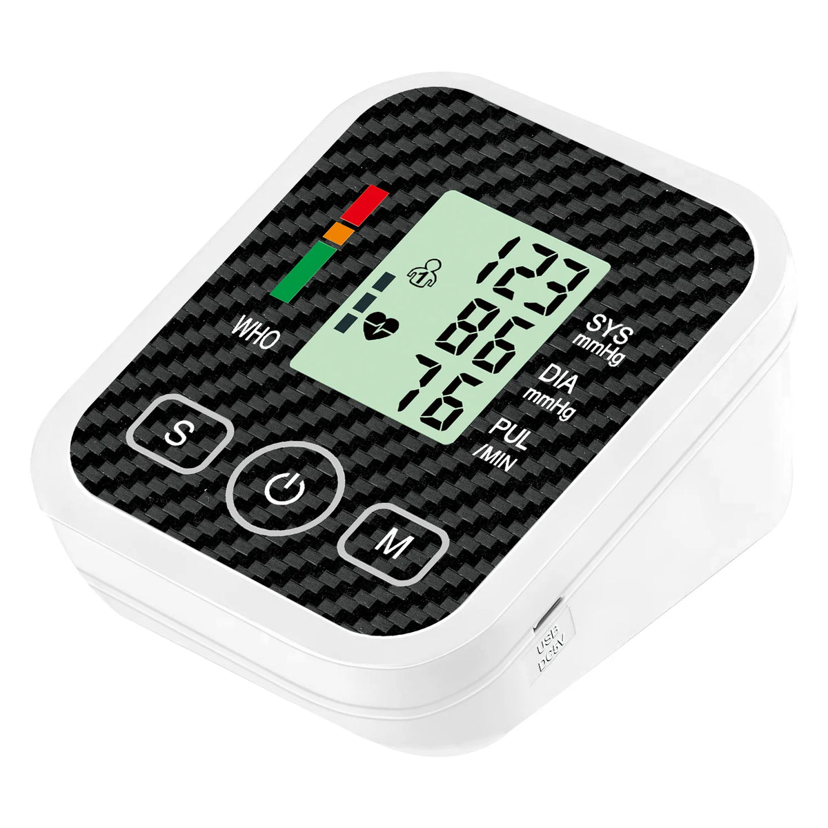 LED Digital Blood Pressure Meter Upper Arm BP Monitor Medical Tonometer Pulse Automatic Sphygmomanometer Use Dry Batterys