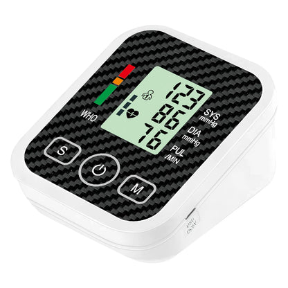 LED Digital Blood Pressure Meter Upper Arm BP Monitor Medical Tonometer Pulse Automatic Sphygmomanometer Use Dry Batterys