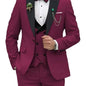 3 Pieces Men's Wedding Suits Formal Groom Tuxedo Slim Fit Business Blazer Double Breasted Vest Pants Set for Party