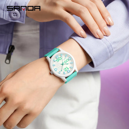 SANDA 3252 Fashion Simple Student Quartz Watch Popular Style Waterproof Suitable For sports And Life And It Is a Gift For Friend