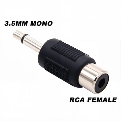 5pcs 6.35/6.5mm Male to 3.5mm Audio Stereo Mono Jack Female To Male Audio Jack Connector Adapter Converter Speaker