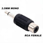 5pcs 6.35/6.5mm Male to 3.5mm Audio Stereo Mono Jack Female To Male Audio Jack Connector Adapter Converter Speaker