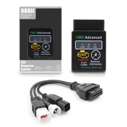 ELM327 V1.5 for Yamaha for Honda EFI Motorcycle Diagnostic Tool 3+4pin & 6pin to 16PIN OBD2 Cable Scanner Fault DiagnosisTool