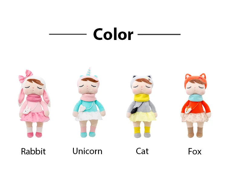Original Metoo 33cm Angela Plush Doll Kawaii Rabbit And Cute Unicorn Fox toy Boy Girl Birthday Gift For Kids Toys