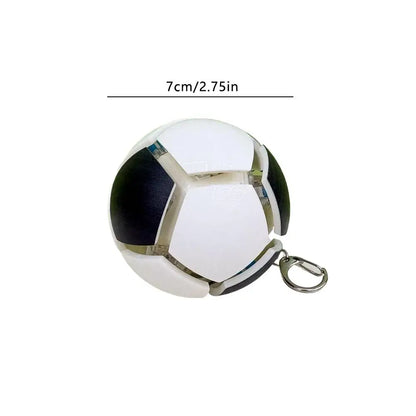 Mini Football Stress Relief Keychain Printed With Multiple Countries Flags Squeeze Sensory Toy Pocket Soccer Gift With Key Clip