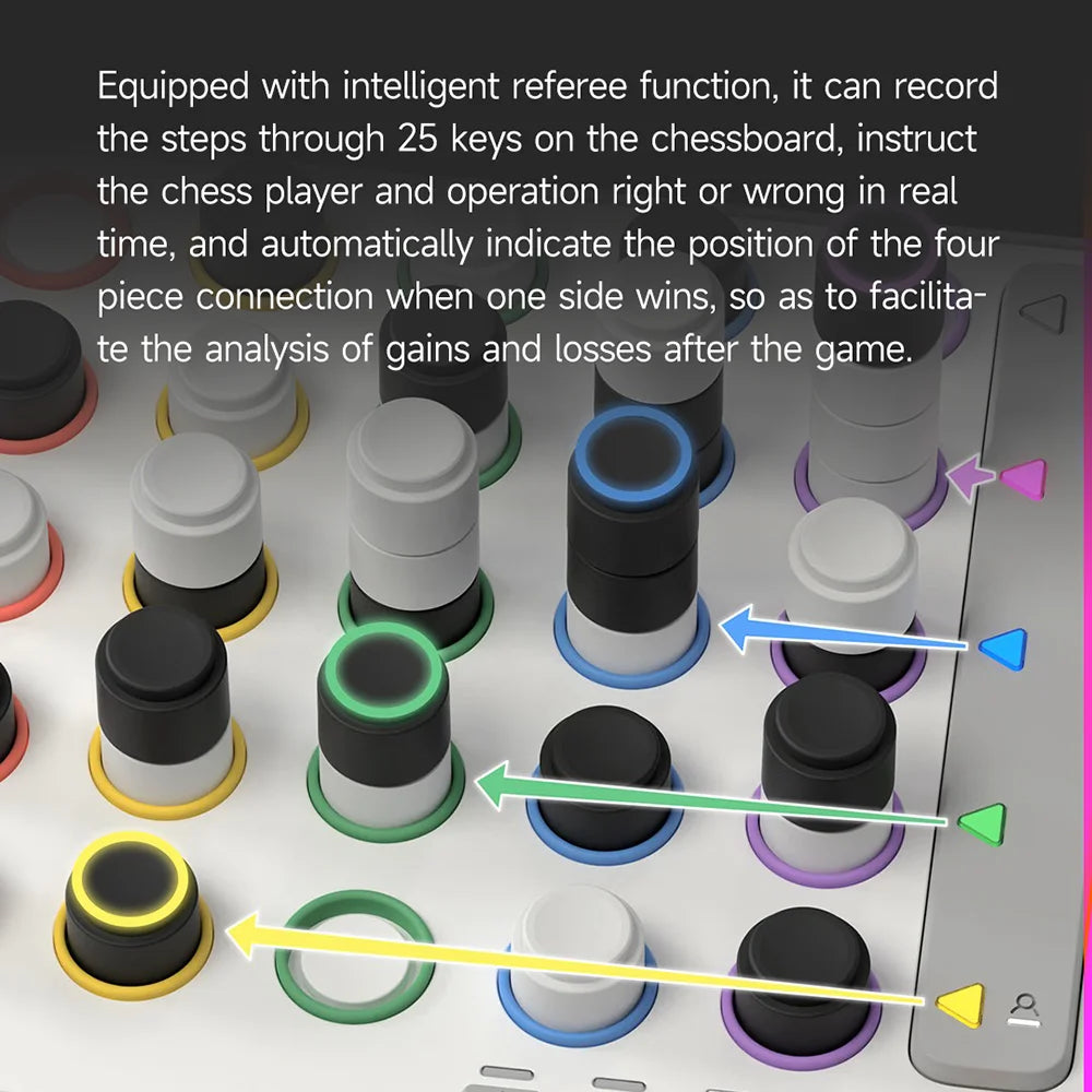 Giiker Smart Four Connected 5x5x5 3D Four in A Row Board Game with Intelligent AI Space Creative Interactive Toys For Kids Gifts