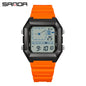 SANDA 6307 Casual Men's LED Electronic Watch Waterproof Sports Alarm Clock Multi functional Student Fashion Electronic Watch