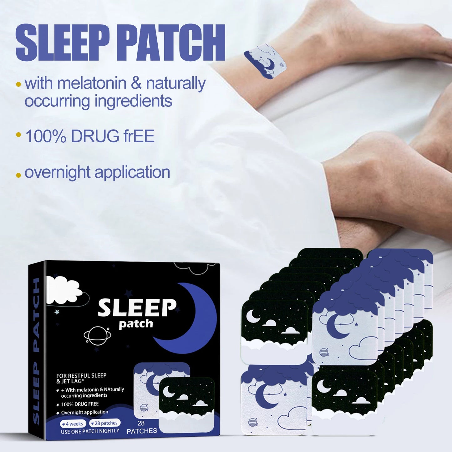 Sleep Aid Patch Improve Sleeping Quality Sleeping Aid Apnea Device Patches Relieve Irritability Insomnia Anxiety