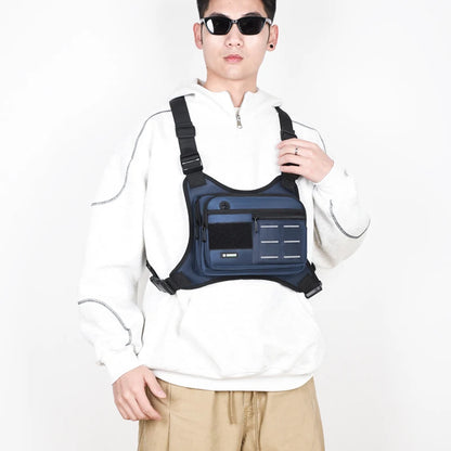 Tactical Chest Rig Bag Men Waterproof Crossbody Harness Vest Molle Pouch Outdoor Hiking Cycling Running EDC Gear Storage Pack