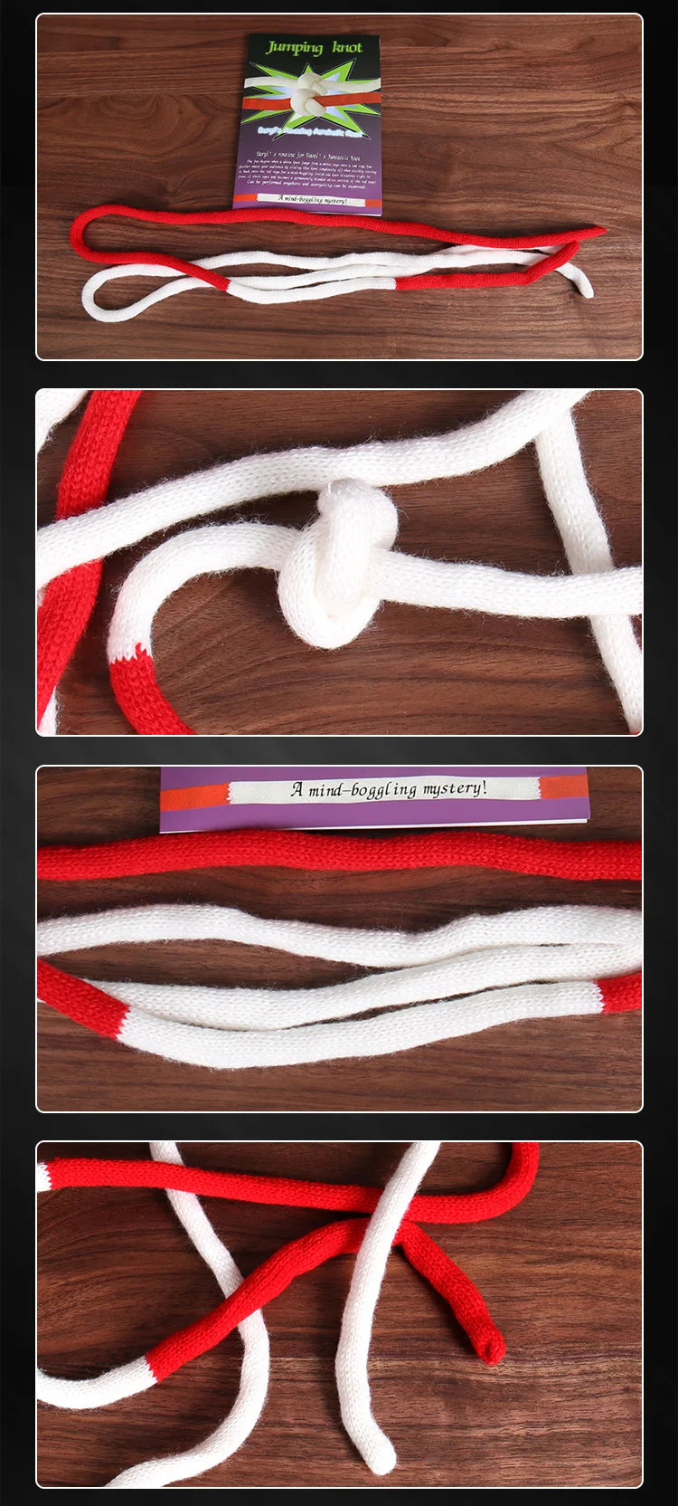 cotton hand-woven soft rope Acrobatic Knot By Daryl Jumping Knot Of Pakistan Carrick-Bend  Rope Stage Magic Tricks Gimmick Ind