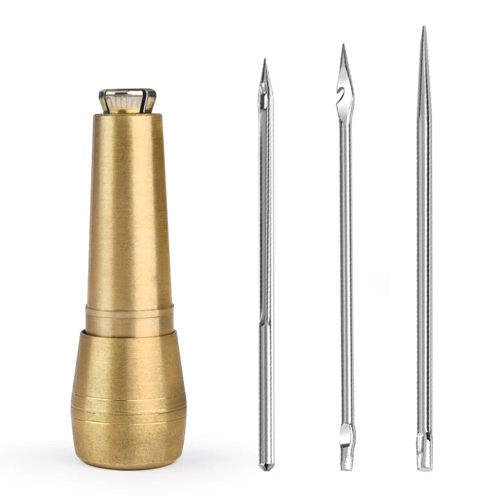 Leather Sewing Awl Set Replaceable Multifunctional Shoes Repair Tool Kit Punch Stitching Needles DIY Sewing Leathercraft