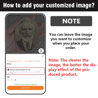 2D Flat Not 3D 1pc Custom Photo Memorial Headstone Tile Cemetery Decorations for Grave Durable Acrylic Wall Art Oval Luminous