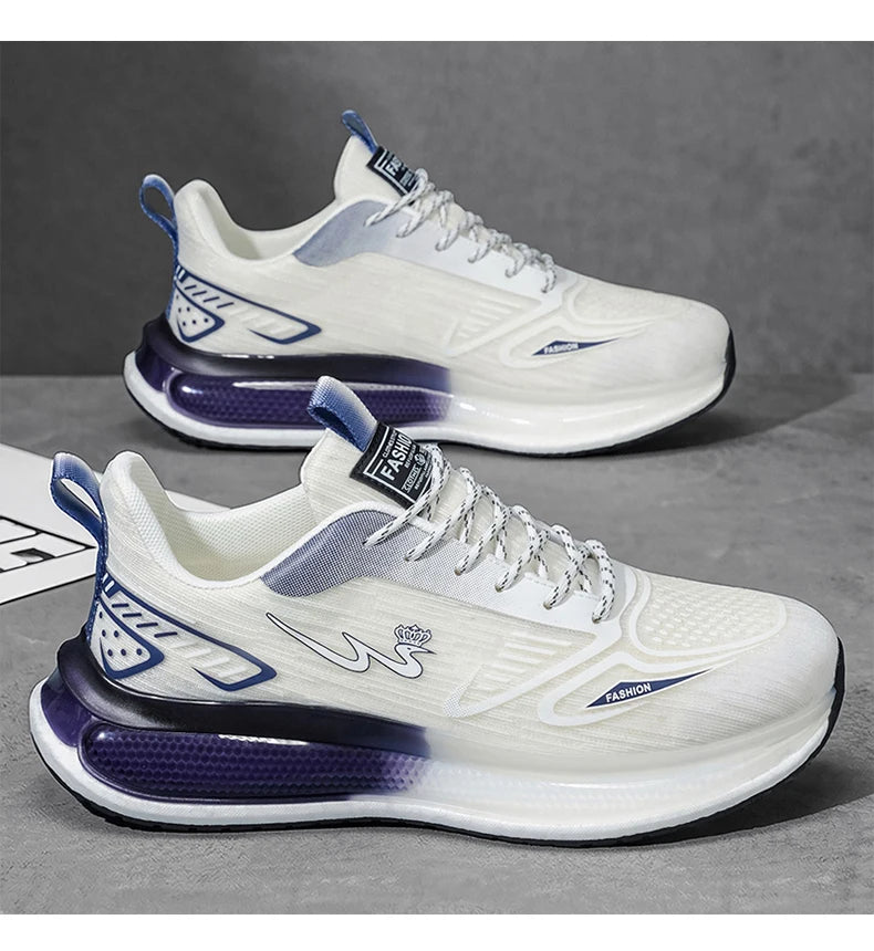 Men's breathable casual sneakers four seasons new soft sole non-slip lightweight racing outdoor running shoes speed sports shoes