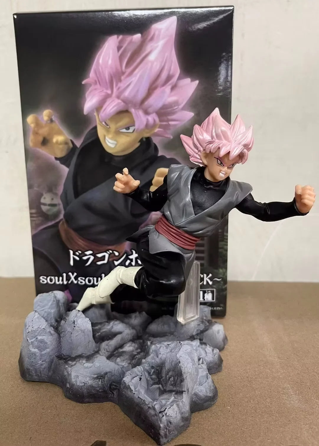 14cm Dragon Ball Goku Torankusu Goku Black Combat Posture Anime Figure Model Statue Collection Desktop Decoration Ornament Toys
