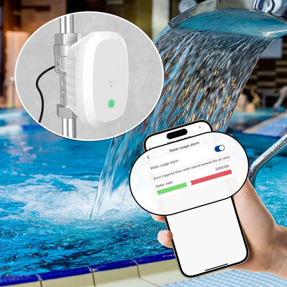 Zigbee Or WiFi Tuya Smart Water Valve Water Meter Water Flow Rate Consumption Temperature Display Smart Life Control Irrigation