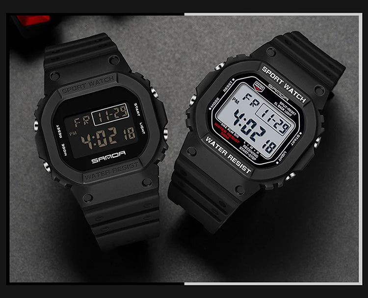 SANDA Fashion Top Brand G Style Digital Men's Watch Luxury Military Sport Waterproof Alarm Stopwatch Clock Men Relogio Masculino