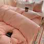 KDJEIKZ Hotel equivalent 3pcs Brushed Solid Color Duvet Cover, duvet cover*1+Pillowcases*2, Polyester Fabric, All Season Bedding