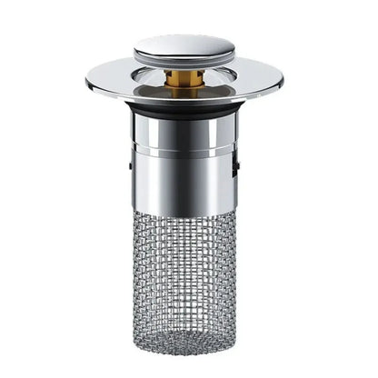 Easy-Clean Sink Drain Cover – Stainless Steel Filter with Leak-Proof Silicone Seal, Prevents Clogs