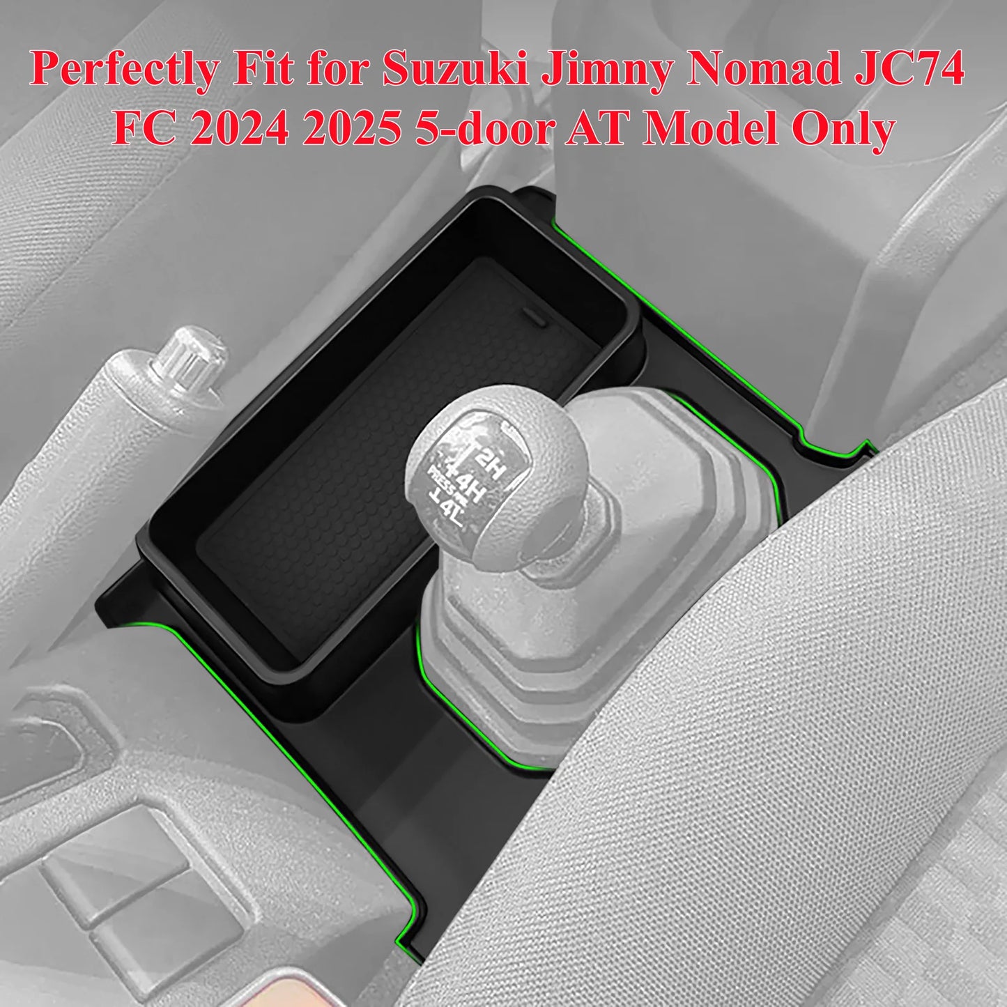 Car Gear Shift Storage Box Organizer Tray Cup Holder for Suzuki Jimny 5-door XL JC74 2024 2025 2026 AT Model Interior Accessory