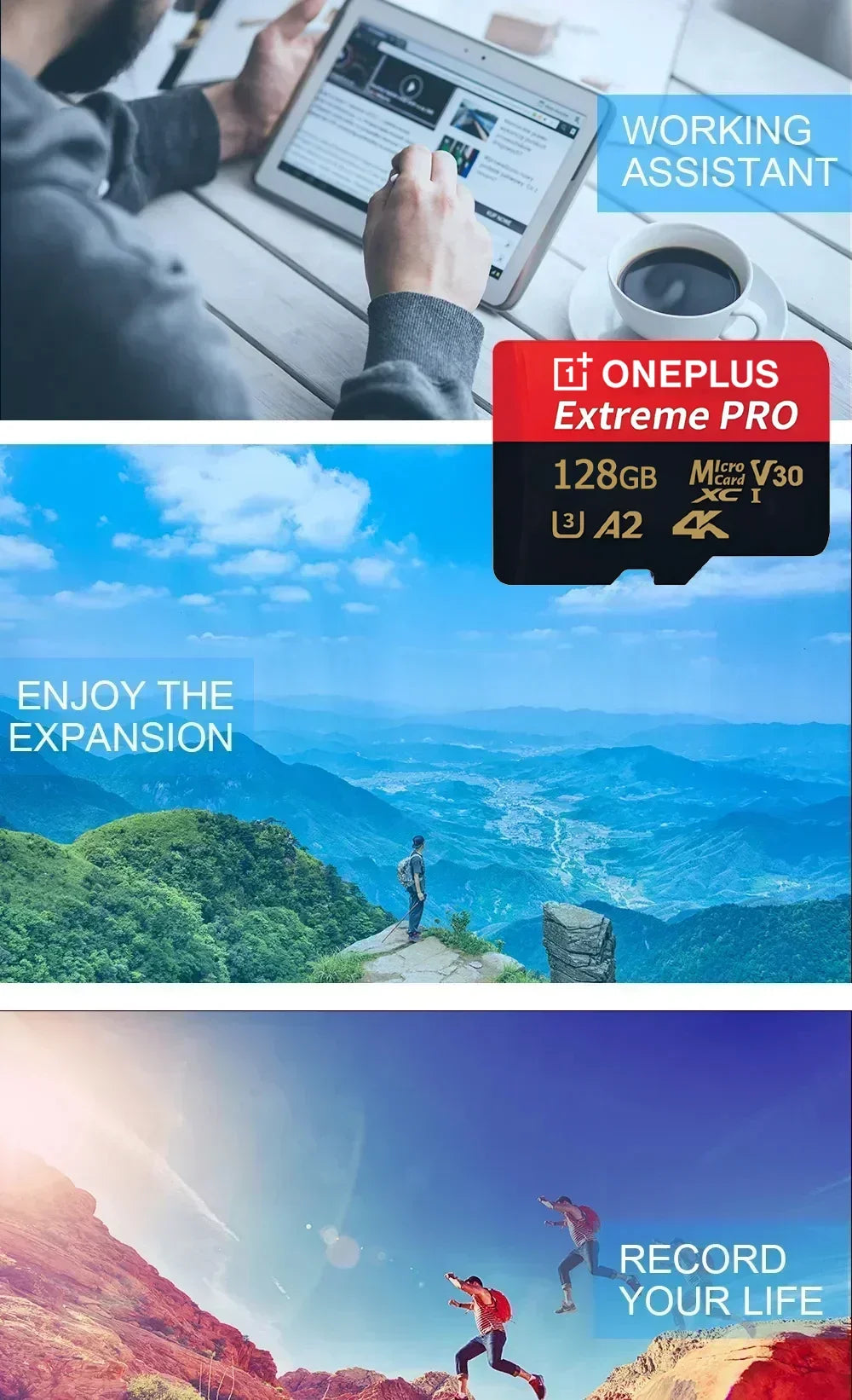 Oneplus Original Class 10 128GB Micro TF/SD Card High Speed Memory Stable Performance for Phones Digital Camera Laptop PC MP3