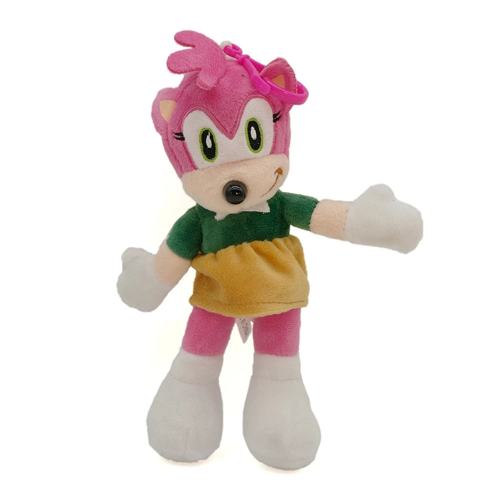 New Super Sonic Cartoon Plush Toy Shadow Amy Knuckle Tail Plush Keychain Toy Hedgehog Anime Soft Padded Doll Kids Fun Fan Gifts