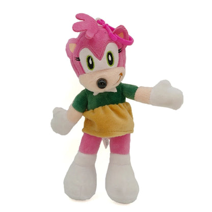 New Super Sonic Cartoon Plush Toy Shadow Amy Knuckle Tail Plush Keychain Toy Hedgehog Anime Soft Padded Doll Kids Fun Fan Gifts