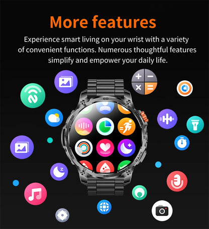 T-Rex 3 Military 1000mAh Super Capacity Battery Men Smart Watch 1.75" HD Screen Call 5ATM Waterproof Sport Smart Watches For Men