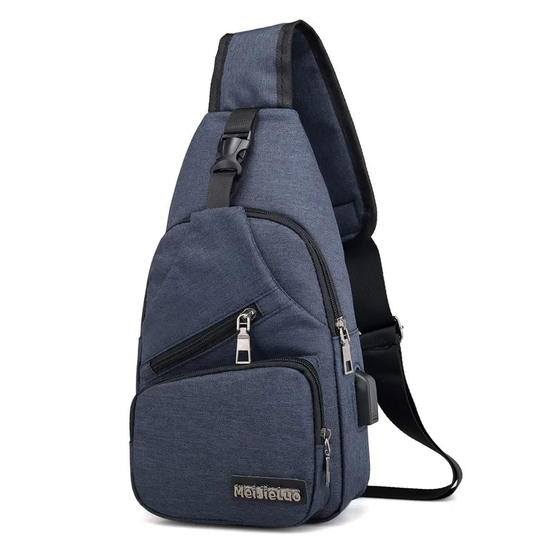 Chest Bag Men's One Shoulder Crossbody Bag Large Capacity Outdoor Sports Leisure Fashion Small Shoulder Bag Backpack Men's