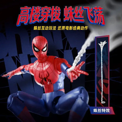 In Stock Blokees Spider Man Assembly Model Kit Brand New Day Spiderman Action Figure Peter Parker Abs Champion Class Toy Gifts