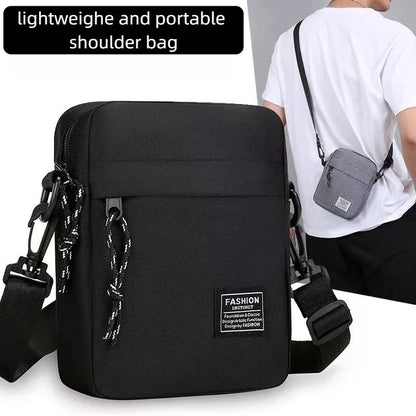 1Pcs 14×5×19cm Men Womens Canvas Crossbody Bag Lightweight Mini Shoulder Phone Pouch for Outdoor Hiking Travel Sports Square Bag