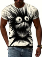 Men T-shirt Outdoor Street Cute Short-sleeved Boy Clothing Summer Top Fun Animal Cat 3D Printed Sports Quick-drying Breathable